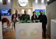Freshly packed salads with all the required certificates to sell to retail directly. Jamal Obeid, Nidal Dwekert, Batod Al-Zayadin and Hassan Al-Hourani from the Jordan Ashal.