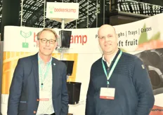 Aart Jan Bos from Beekenkamp and Marc van Gennip fromGenson Soft Fruit Plants, Aart had new tubs for growing blueberries, 35 and 45 litre with a special bottom for great stacking to cut logistical costs.
