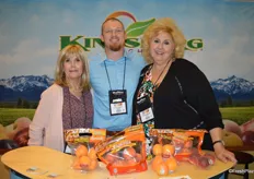 Jeanette Slattery, Patrick Eubanks and Marlene Majarian with Kingsburg Orchards brought new harvest apricots and peaches to the show. Nectarine harvest is also starting up.