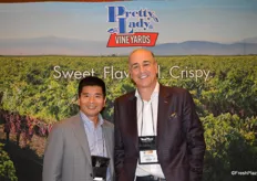 Blake Suzuki and Nick Dulcich with Pretty Lady Vineyards. Blake just recently joined the company in the role of Export Sales Manager.