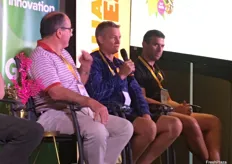 Ross Barker, Andrew Dalglish and Chris Brancatisano taking part in a panel discussion about the recent trends in the domestic mango market.