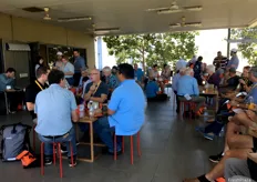 Delegates enjoy lunch ahead of the Australian Dried Produce tour