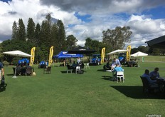 The outdoor trade exhibition, featuring machinery from CNH Industrial - New Holland