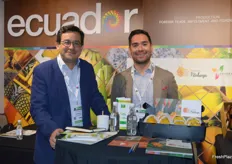 Francisco Riera Romero and Juan Carlos Yepez Franco were part of the Pro Ecuador stand.