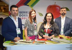 Serbia Does Apples! at the tradeshow for the first time. Dragoslav Bovan, Bojana Vukasinovic, Julka Toskic and Milan Zivkovic. 