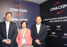 Martin Olverson (head of reefer UK), Alice Jones (reefer sales manager northern area) and Robert Waterman (chief executive officer) from CMA CGM UK. With a diverse fleet of 509 vessels, CMA CGM Group serves 420 commercial ports and operates more than 200 shipping lines.