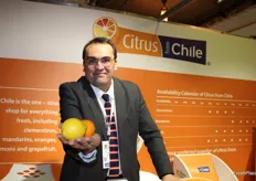 Charif Christian Carvajal, marketing director Europe, Asia & Middle East for Chilean Fruit Exporters Association. Proud of citrus from Chile.