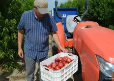 Jeff Warkentin with Giumarra is happy with the first harvest of Mica nectarines.