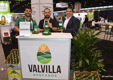 Exhibiting in the Mexico Pavilion is Valvilla Avocados. From left to right Bernardo Paez, Luis Valencia and Rodrigo Torres.
