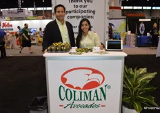 Carlos Aguilar and Mariana Palma Camarena with Coliman Avocados.