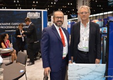 Alessandro Turatti from Turatti North America talks with a customer. 