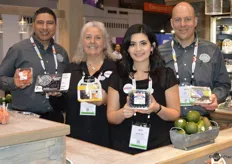 Jerry Moran, Jill Overdorf, Jaqueline Padilla and Kasey Kelley with Naturipe Farms show different packaging for blueberries as well as the new blazeberries. It’s a new raspberry variety the company is trialing.