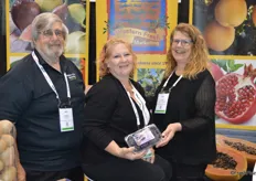 The Kragie Family. From left to right are George, Carrie and Susan with Western Fresh Marketing, showing California-grown Black Mission figs.