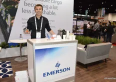 Daniel Knauer with Emerson shows the company’s new GO Real-Time Flex. This all-in-one device measures real-time air temperature, real-time probe temperature and humidity. It also offers door security and is able to show the location.