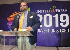 John Toner with United Fresh kicks off the Innovation Awards presentation.