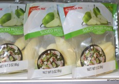 Close-up of Crunch Pak's sliced pears.