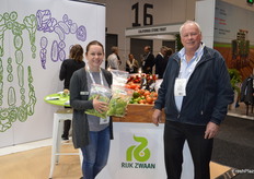 Stephanie Knight - Rijk Zwaan with Theo Jacometti from Boomaroo Nurseries.