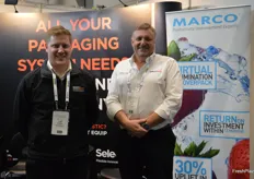 Leigh Conduit and Scott Smith from Select Equipment who have become the sole distributor for Marco a UK company with weighing solutions.