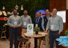 NUFARM brought a new onion herbicide to the show - Matt Gratton, Mark Rantucci, Andrew Germein, Lachan Mickan and Sam Adam.