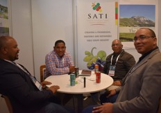 Wilton September of SATI with three grape farmers, Warren Bam of WCB Boerdery, Hendrik Davids (Vergelegen) and Robin Johnson (Chuma Farms).