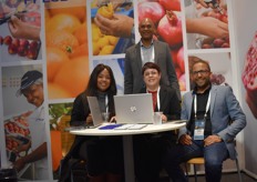 Representing the PPECB: Dintle Phasumane, Charlene Scott and Jacques Petersen, with Lucien Jansen, CEO, at the back.