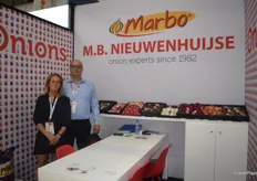 Koen Nieuwenhuijse and his wife Margriet Nieuwenhuijse of Marbo from the Netherlands, they export Onions and are a first time exhibitor at Asia Fruit Logistica.
