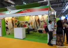 Selimex Srl booth, company specialized on organic f&v