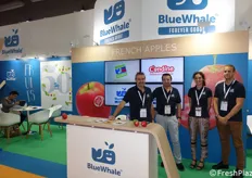 Blue Wale, French company specialized in F&V: Thierry Herisson (Asian export manager), Mark Peyres (sales director), Remi Wendling (export sales executive) and Marguerite Jeanson (Asia trade marketing executive)