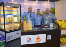 Bill Kurul, Greg Asta and Philip Williamson from Eagle Creek with a tasty new orange juice.