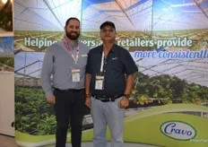 Bede Millar and Rajender Kumar from Cravo as one of the few greenhouse providers at the show they were kept very busy.