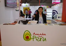 Judy Wu at the Avocados from Peru stand.