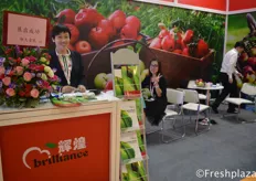 Cindy from Brilliant Century Agriculture Developing (Dalian) Co., Ltd. They sell their products in domestic and foreign markets. Main fruits are, apple, pear, nectarine, frozen strawberry, ginger and garlic.