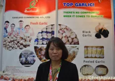 Jessica Li from Easiland Commercial Co.,Ltd. Specialised in exporting garlic, fresh or processed worldwide.