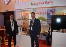 Massimo Bellotti and Massimiliano Persico of Carton Pack. They recently created new kinds of packaging using paper instead of plastic.