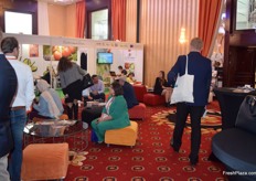 The meeting set-up where people could sit down to network.