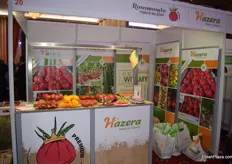 The Hazera stand displayed some healthy snacks on the counter.