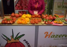 The healthy fruit and vegetable snacks on display at the Hazera stand