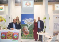 Dimitris Koutsogiannopoulos (far right) and his team representing Greek Fruits. They export citrus, potatoes and watermelons