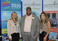 The United Fresh team: John Toner flanked by Erin Hutchison and Mary Alameda.
