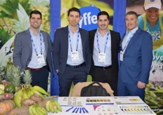 The Fyffes team has a collection of Tropicals and Exotics on display. From left to right: Scott DiMartini, Diego Villegas, Ricardo Echeverri and Jack Howell.