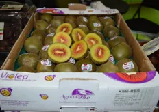 Red kiwifruit from Italy at Trucco's booth.