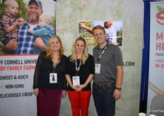 Representing Crunch Time Apple Growers are Rena Montedoro, Sara Wells and Joel Crist. Joel is apple grower and Chairman of the Crunch Time Board of Directors.