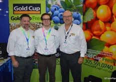 Kevin Sayles, Hans Telge and Frank Telge with Gold Cup Fresh.