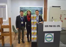 Ebubekir Tulpar and the Ser Pak team. They were presenting their plastic packaging, designed to pack fresh produce.
