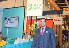 Habib Ben Gharbia, Managing Director of Mistral Shipping from Tunesia, visiting the FreshPlaza stand.
