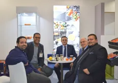 Oussama Ghissassi, Faisal Hassan Labban and Nordine Laayouni at the Clementina stand. The Moroccan exporters deal in citrus.
