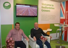 Tim Elcombe and Stephen Hedderly enjoying a well deserved seat at the BedGrow stand.