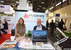 Ellen Larsen-Kouwenberg of Potatoes Canada and Ingham Jenkins of DI Jenkins and Associates. Potatoes Canada had a booth as part of the Canadian pavilion this year.