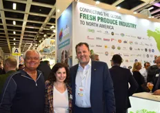 Steve Grinstead, CEO of Fresh Edge, Miriam Wolk of the United Fresh Produce Association, and Danny Duman SVP of Sales and Product Management at Del Monte, at the United Fresh Produce Association’s reception on the first day of the show.