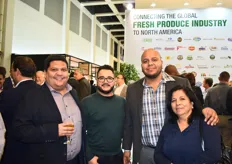 Rodrigo Torres of Valvilla Produce, Ramiro Martinez, Fernando Chavez of Aguacates Chahena, and Arcelia Esqueul, who are some of the sponsors of the United Fresh reception.